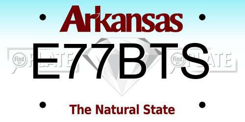 E77BTS Arkansas License Plate