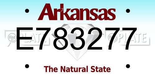 E783277 Arkansas License Plate