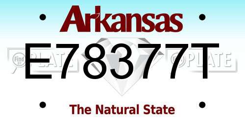 E78377T Arkansas License Plate