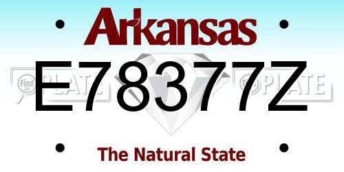 E78377Z Arkansas License Plate