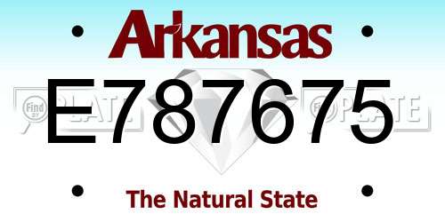 E787675 Arkansas License Plate