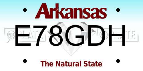 E78GDH Arkansas License Plate
