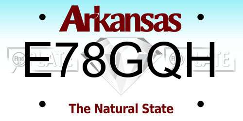 E78GQH Arkansas License Plate