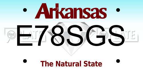 E78SGS Arkansas License Plate