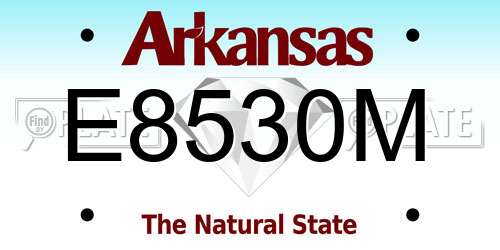 E8530M Arkansas License Plate