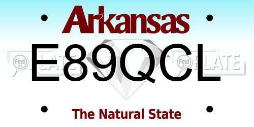 E89QCL Arkansas License Plate