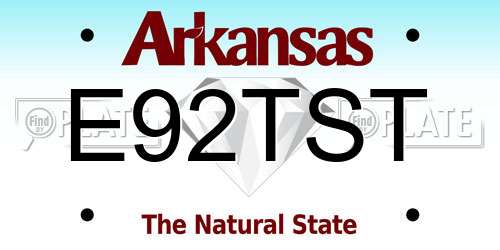 E92TST Arkansas License Plate