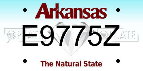 E9775Z Arkansas License Plate