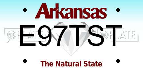 E97TST Arkansas License Plate