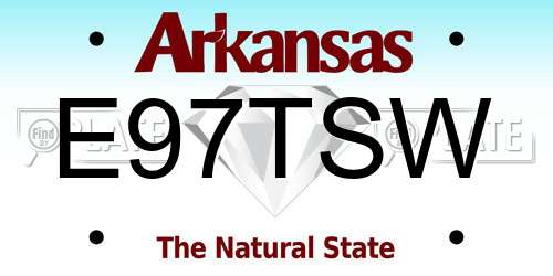 E97TSW Arkansas License Plate