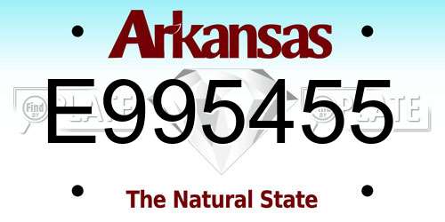 E995455 Arkansas License Plate