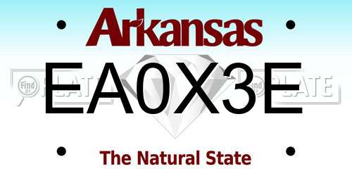 EA0X3E Arkansas License Plate
