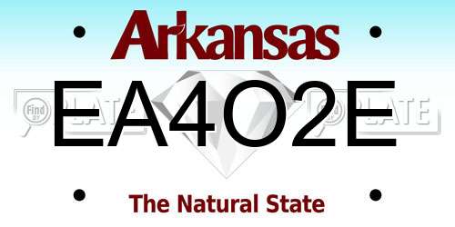 EA4O2E Arkansas License Plate