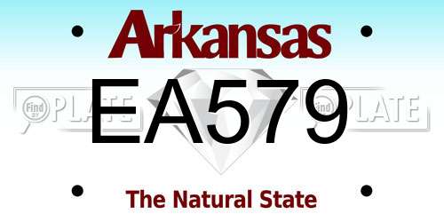 EA579 Arkansas License Plate