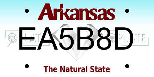 EA5B8D Arkansas License Plate