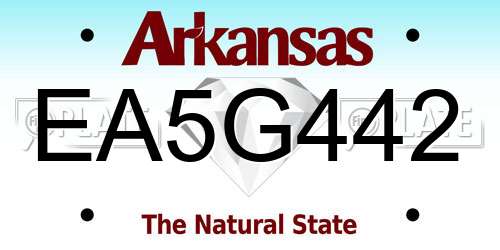 EA5G442 Arkansas License Plate