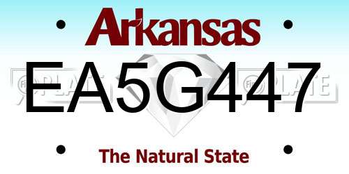 EA5G447 Arkansas License Plate