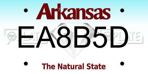 EA8B5D Arkansas License Plate