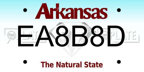 EA8B8D Arkansas License Plate