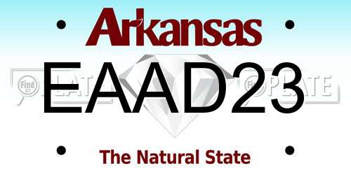 EAAD23 Arkansas License Plate