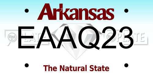 EAAQ23 Arkansas License Plate