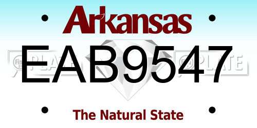 EAB9547 Arkansas License Plate