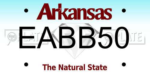 EABB50 Arkansas License Plate