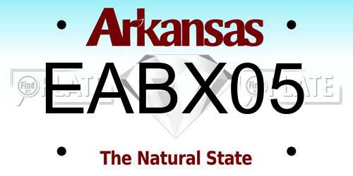 EABX05 Arkansas License Plate