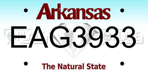 EAG3933 Arkansas License Plate
