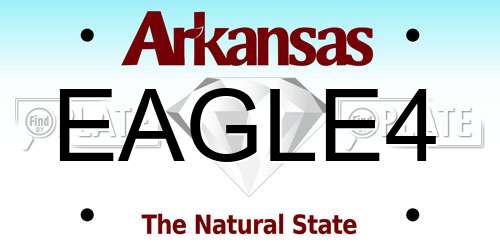 EAGLE4 Arkansas License Plate
