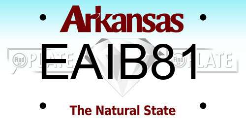 EAIB81 Arkansas License Plate