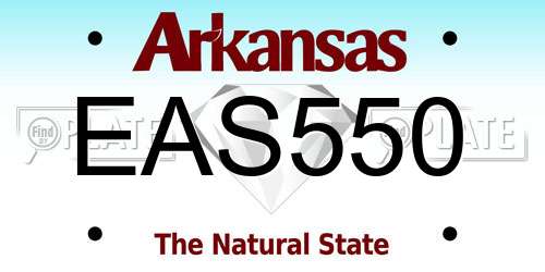 EAS550 Arkansas License Plate