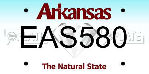 EAS580 Arkansas License Plate