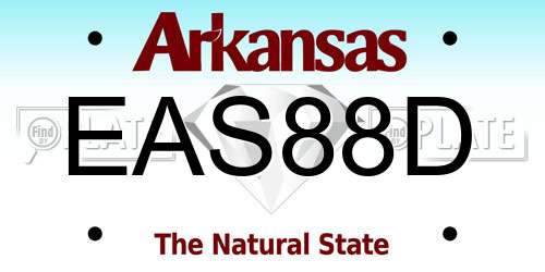 EAS88D Arkansas License Plate