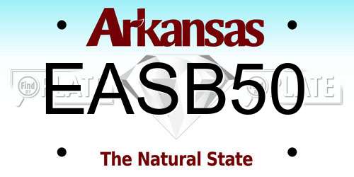 EASB50 Arkansas License Plate