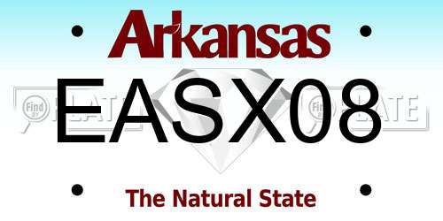 EASX08 Arkansas License Plate