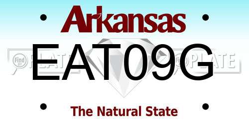 EAT09G Arkansas License Plate