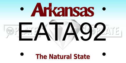 EATA92 Arkansas License Plate