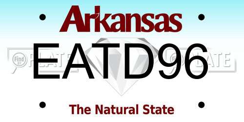 EATD96 Arkansas License Plate