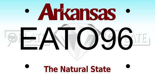 EATO96 Arkansas License Plate