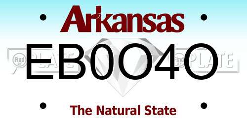 EB0O4O Arkansas License Plate