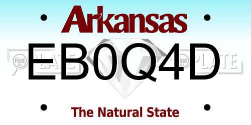 EB0Q4D Arkansas License Plate