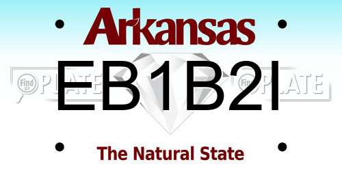 EB1B2I Arkansas License Plate
