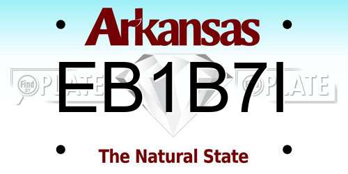 EB1B7I Arkansas License Plate