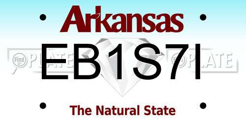 EB1S7I Arkansas License Plate
