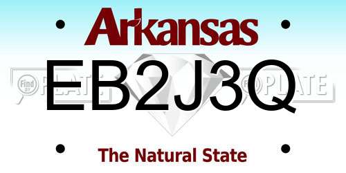 EB2J3Q Arkansas License Plate