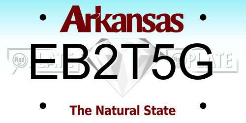 EB2T5G Arkansas License Plate