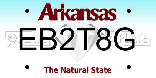 EB2T8G Arkansas License Plate
