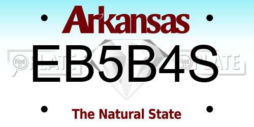EB5B4S Arkansas License Plate