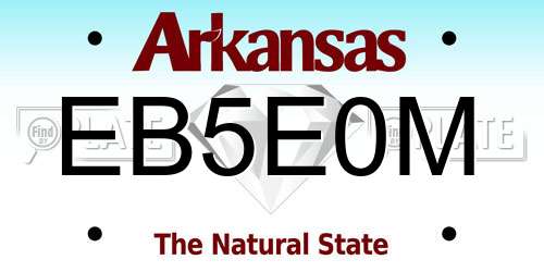 EB5E0M Arkansas License Plate